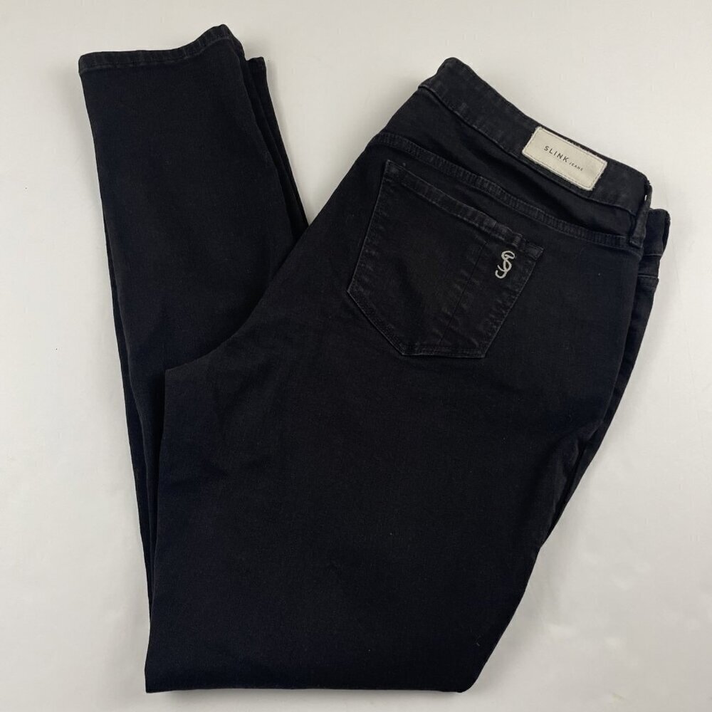 Slink Jeans Curvy Women's 16 Black Cotton Blend Stretch Casual Tapered Leg